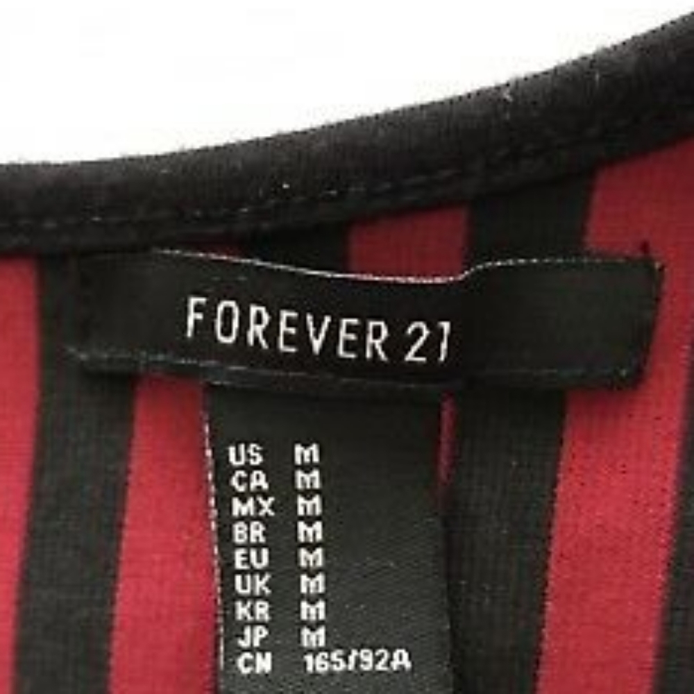 FOREVER 21 Stripe Fit & Flare Skater Dress NWOT - Picture 4 of 11